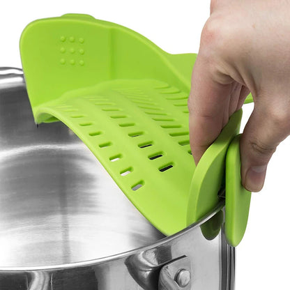 Cravele™ Silicone Clip-On Strainer for Pots and Pans – Perfect for Pasta, Meat, Vegetables, and Fruits