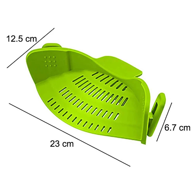 Cravele™ Silicone Clip-On Strainer for Pots and Pans – Perfect for Pasta, Meat, Vegetables, and Fruits